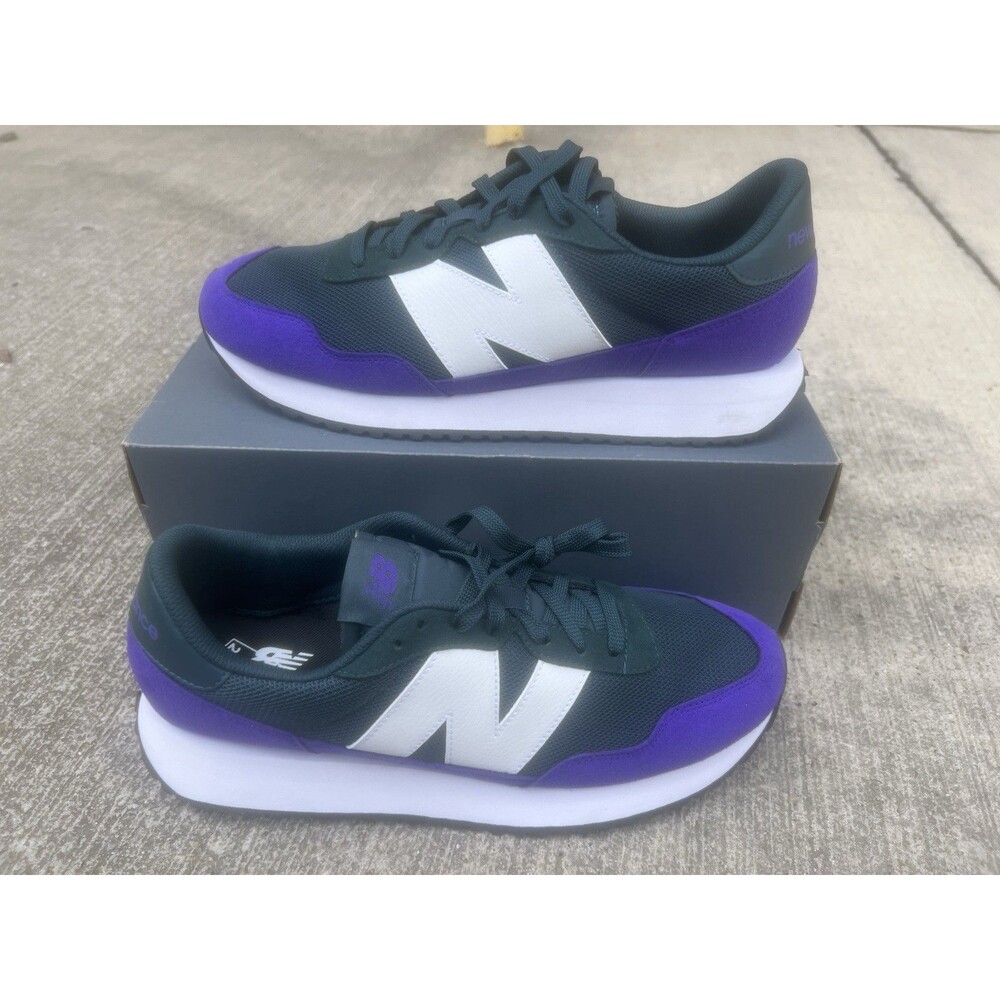 New Balance 237 MS237PG1 Purple/Black Men Running Casual Shoes Authentic Size 12